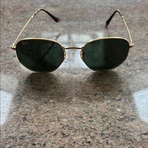 Ray-Ban Gold and Green Sunglasses